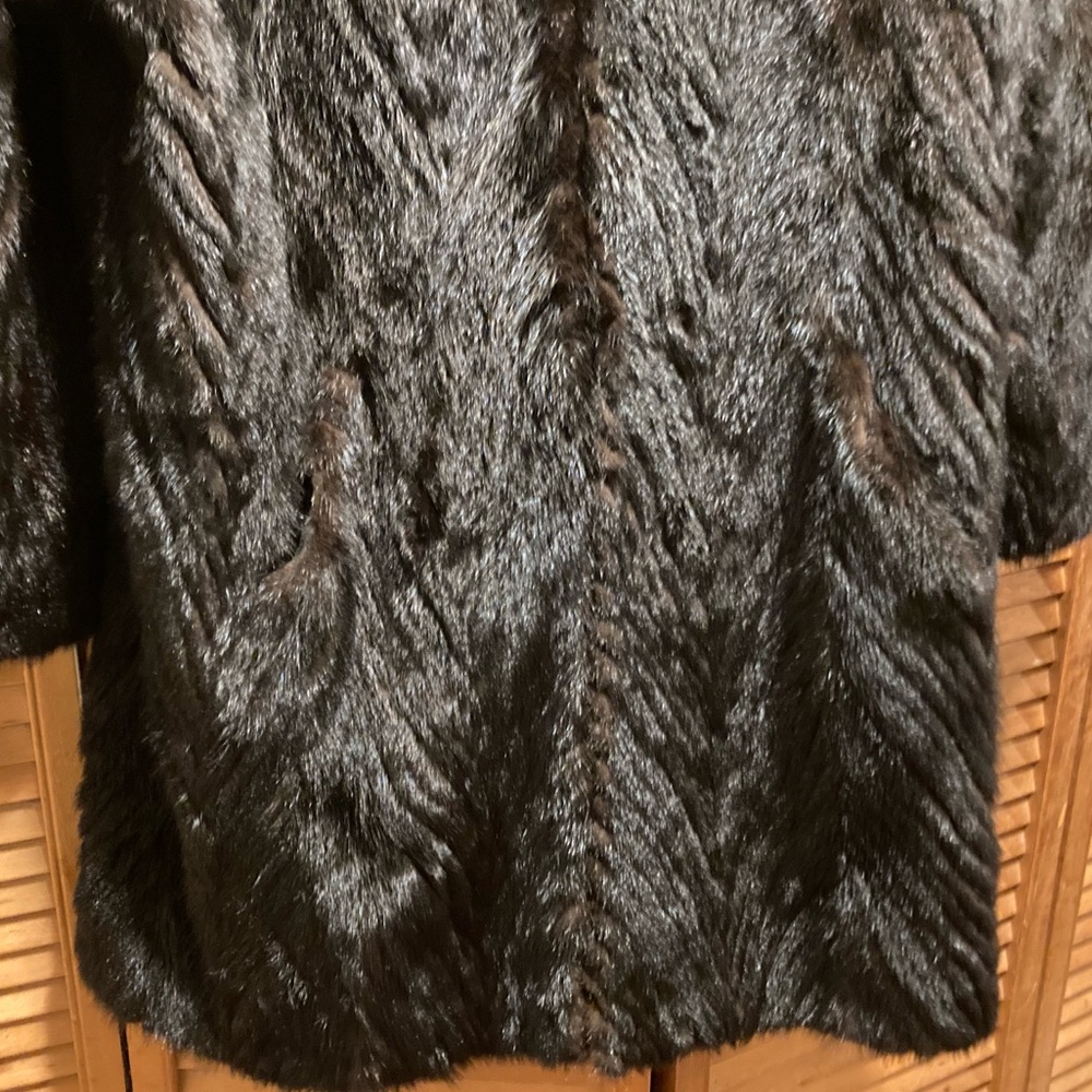 Vintage Scandinavian Fur Co. Genuine Mink Fur Coat with Zippered Front - Picture 8 of 16